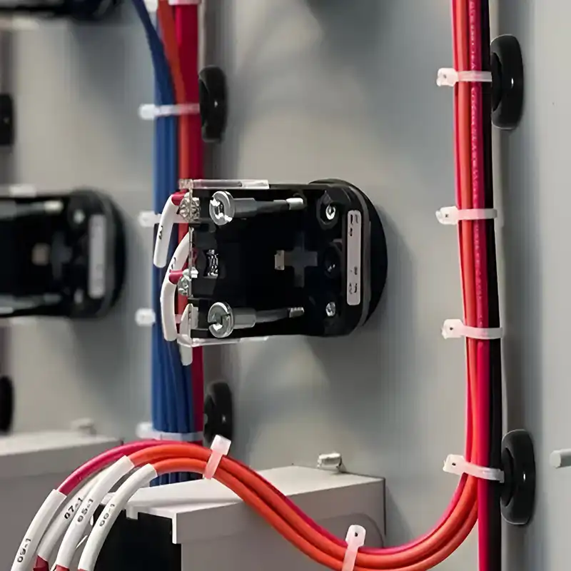 control panel install with magnetic tie mounts